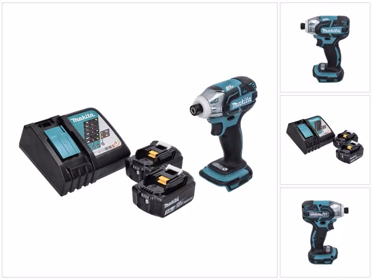 Avvitatore a impulsi a batteria Makita DTS 141 RF 18 V 40 Nm 1/4" brushless + 2x batteria ricaricabile 3,0 Ah + caricabatterie