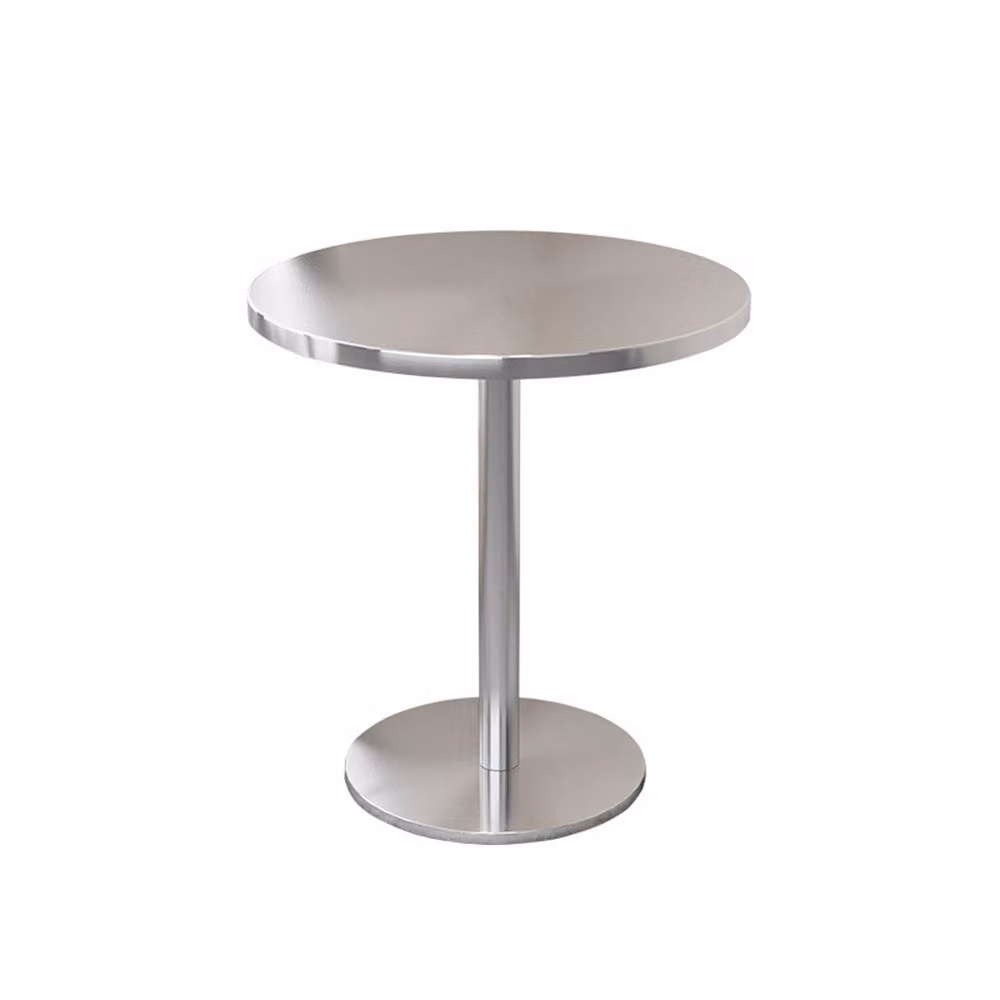 Mobili da ristorazione bar caffè tavolo da catering in acciaio inox piccolo tavolo rotondo tavolo da pranzo tavolo da bistrot tavolo rotondo 70x75cm【BXG-HY70】