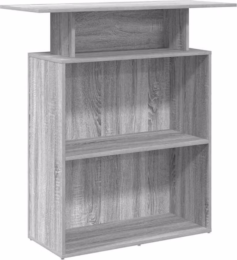 Banco Reception Grigio Sonoma 100x40x104 cm Legno Multistrato