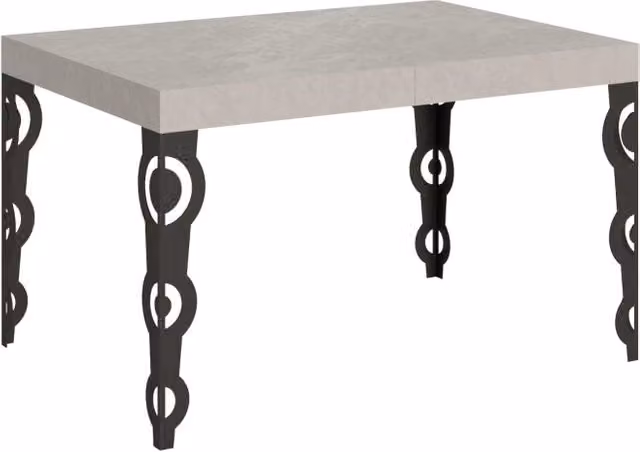 Tavolo Allungabile 130/390x90 cm Karamay Cashmere Gambe Antracite
