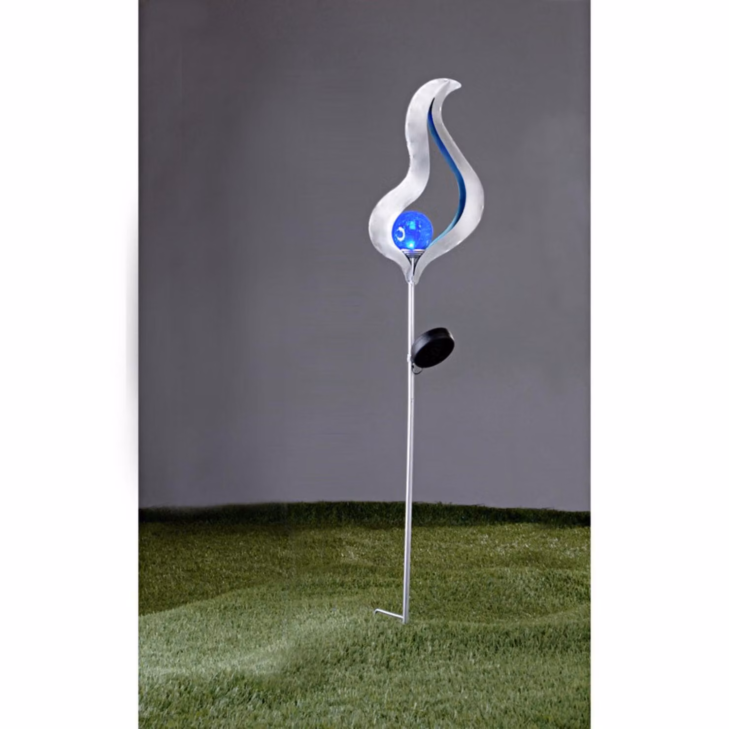 LED solare giardino 93 cm fiamma luce argento lampada solare luce solare decorazione giardino luce blu luce solare palla luce