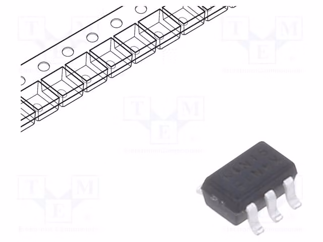5 transistor: NPN, 2 unità, bipolare, 0,2A, 200mW, 160V, SOT363, MMDT5551-7-F, transistor SMD (montaggio superficiale) NPN