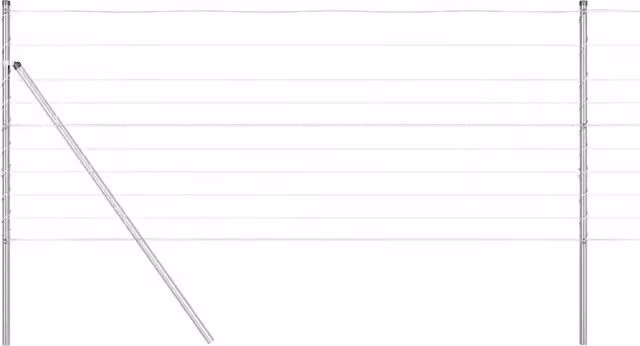 Pannello per recinzione rettangolare in acciaio zincato argento 50 x 100 cm