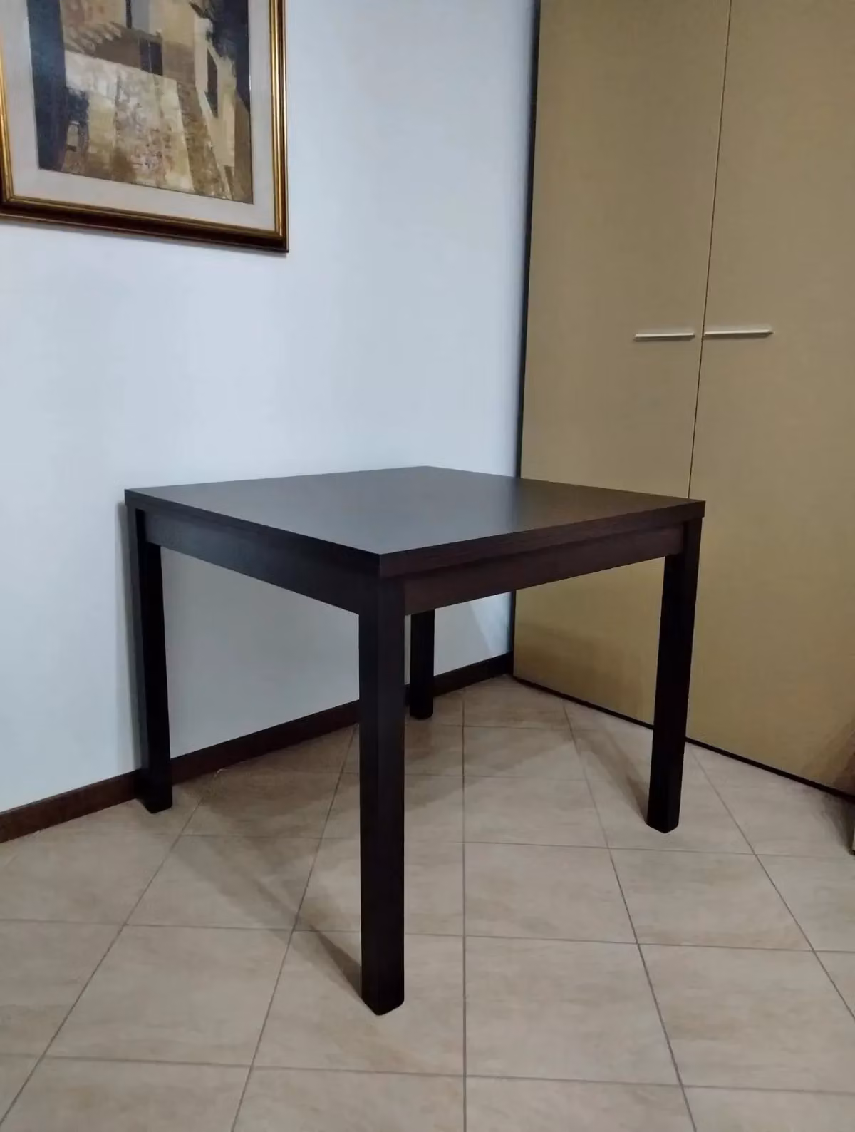 Tavolo moderno quadrato con apertura a libro Mobili 2G colore moro wenge L: 90 cm, P: 90 cm, H: 76 cm – 3