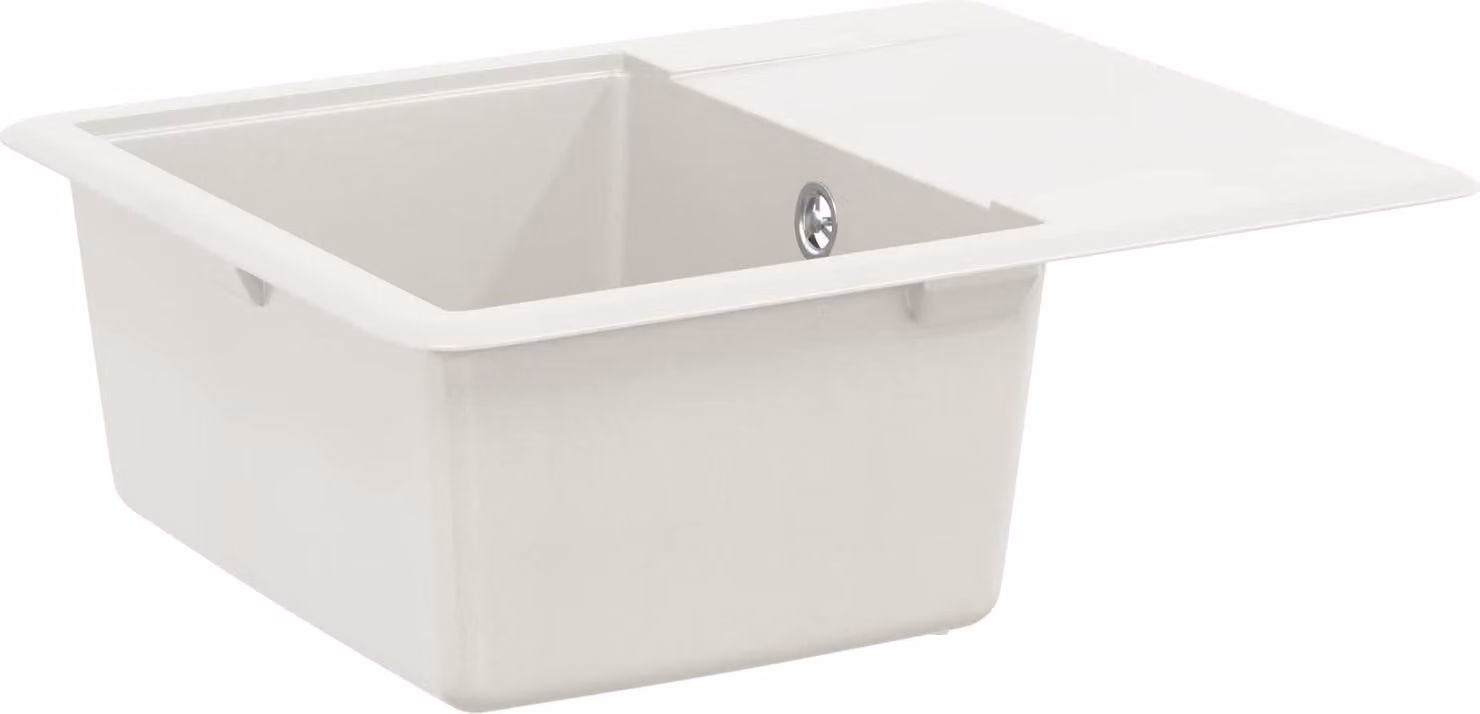 Lavello Bianco 560 x 460 mm 80% Quarzo e 20% Resina