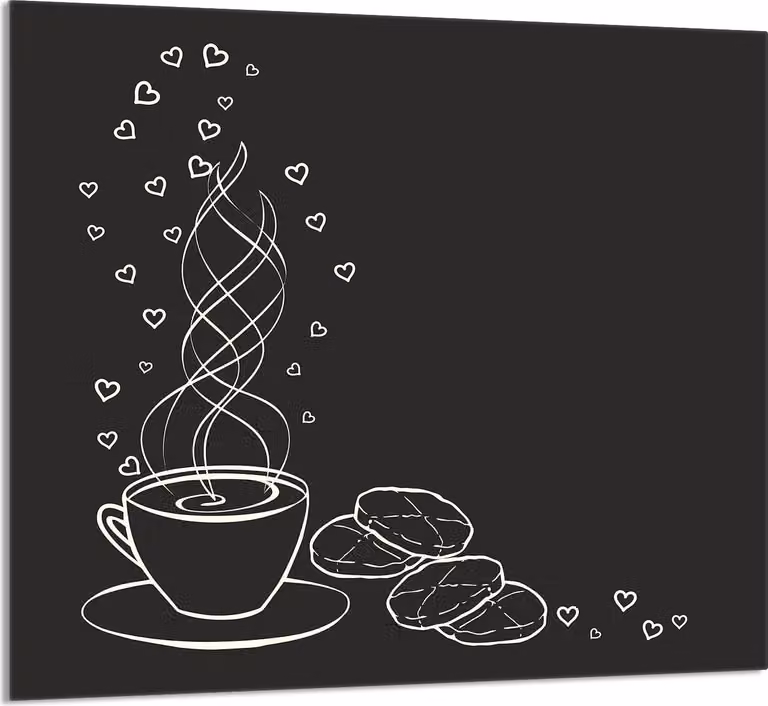 PIATTO IN VETRO PER CUCINA 65x60 Caffè