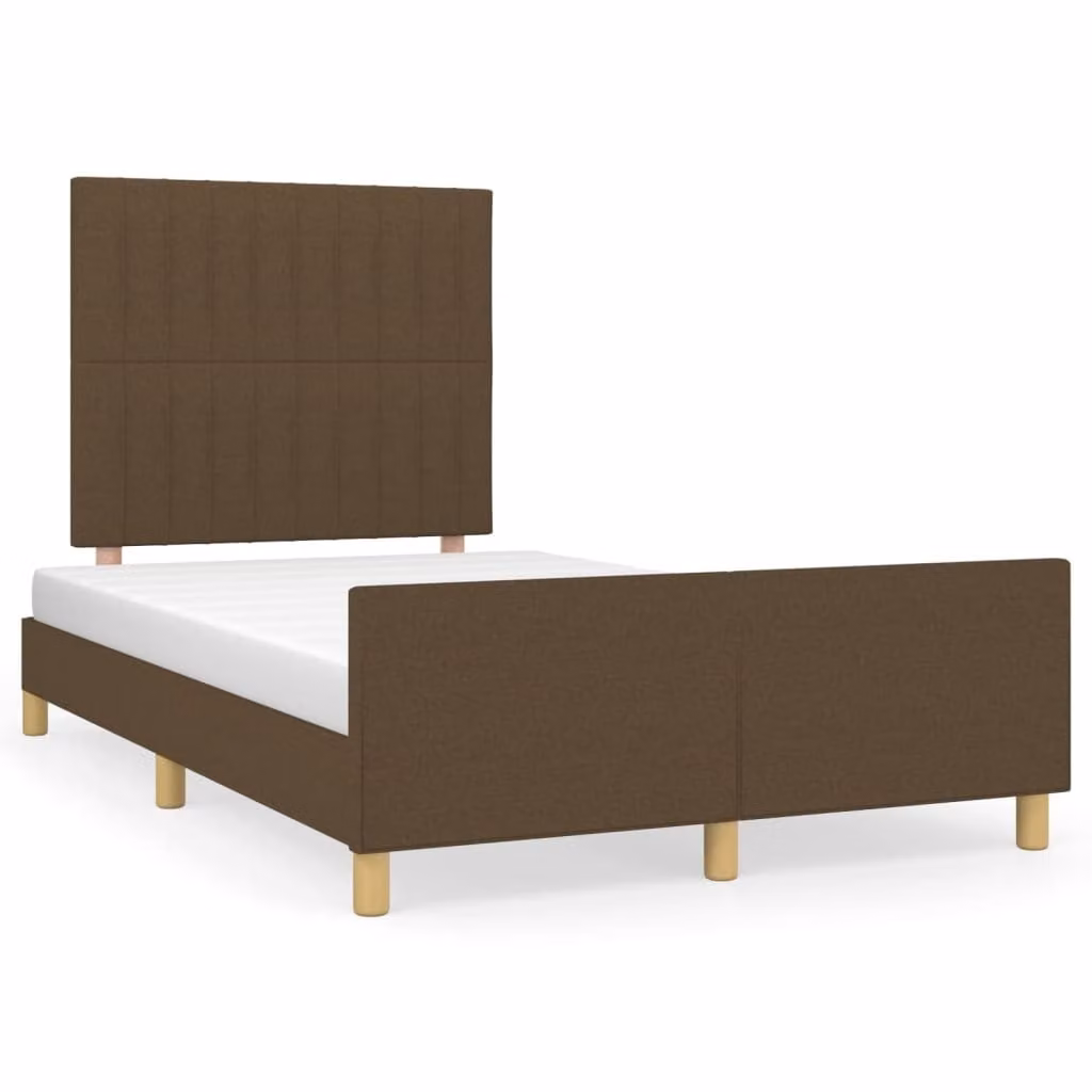 Giroletto senza Materasso Marrone Scuro 120x200 cm Tessuto