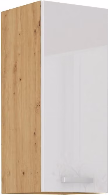 Armadietto superiore da cucina ADARA - larghezza 30 cm, bianco / rovere artisan