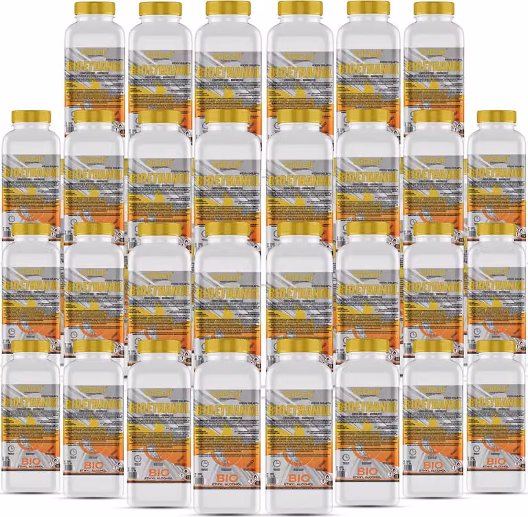 Bioetanolo inodore 96,6% 30L per caminetti universali senza fumo e senza fuliggine GiDeli