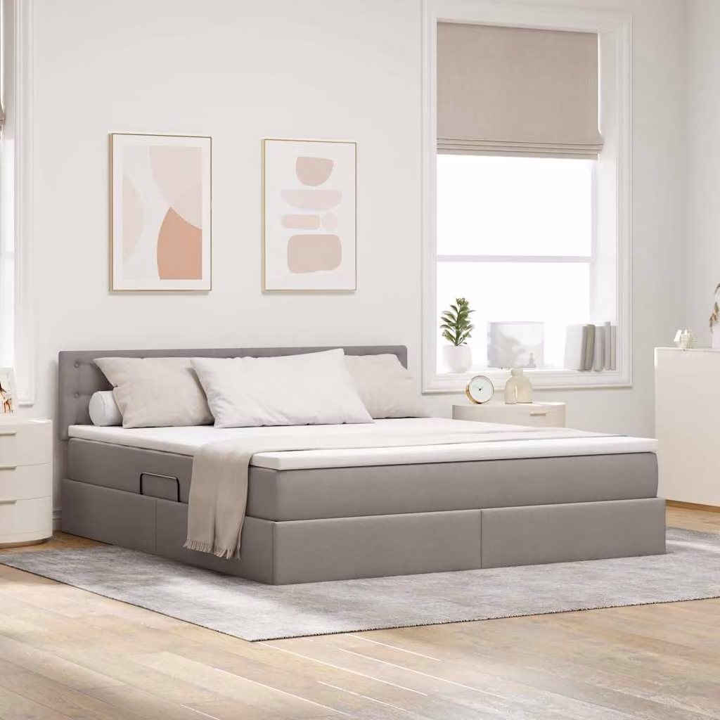 Letto con contenitore e materasso Talpa vidaXL in velluto L: 180 cm, P: 200 cm, H: 280 cm – 1