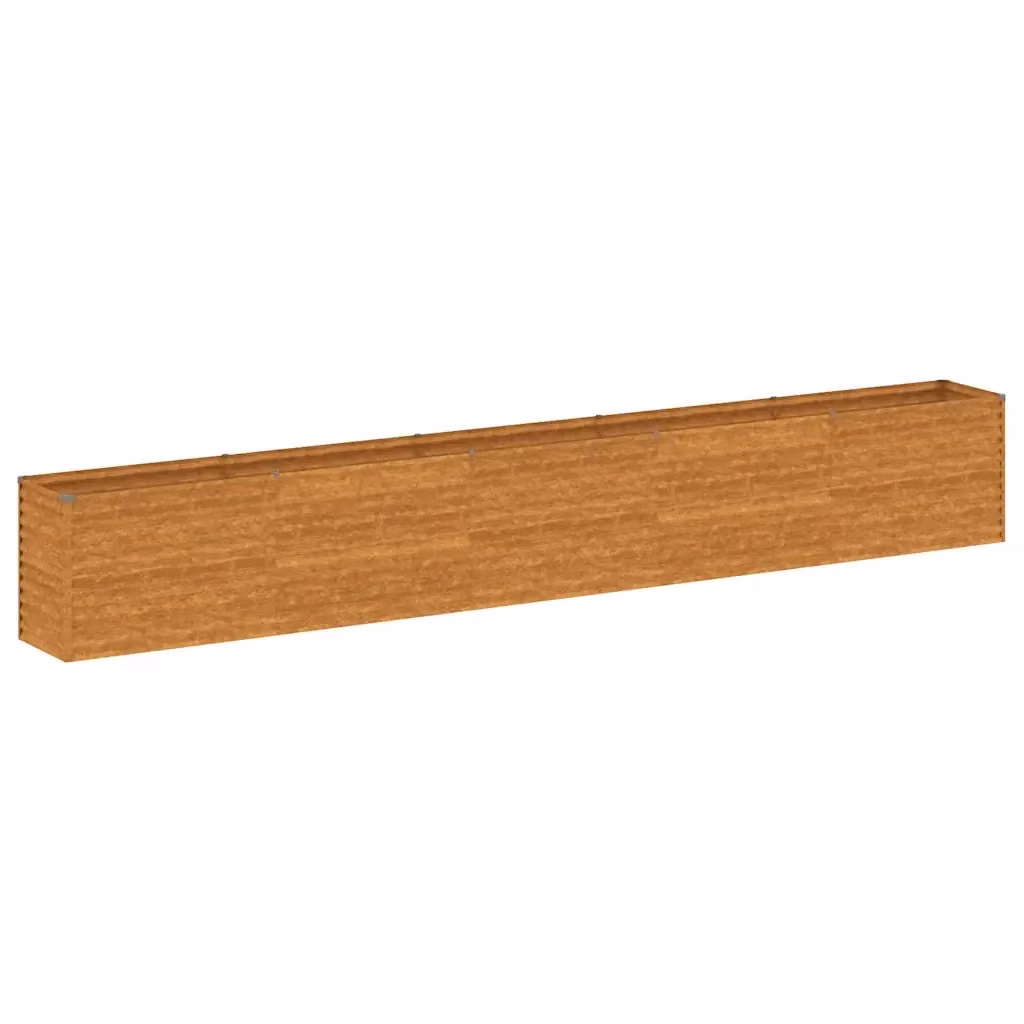 Letto rialzato da giardino vidaXL in acciaio Corten marrone L: 482 cm, P: 50 cm, H: 69 cm – 2