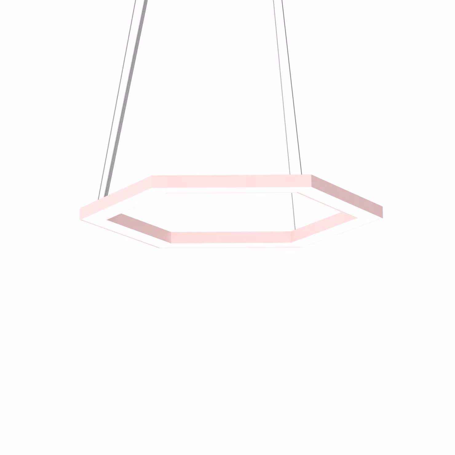 Lampada A Sospensione Esagono D40 Monocolore Opaca