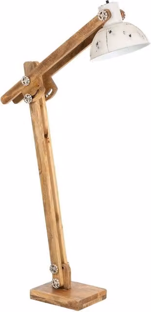 Lampada da terra in legno e metallo 26x70x125h cm