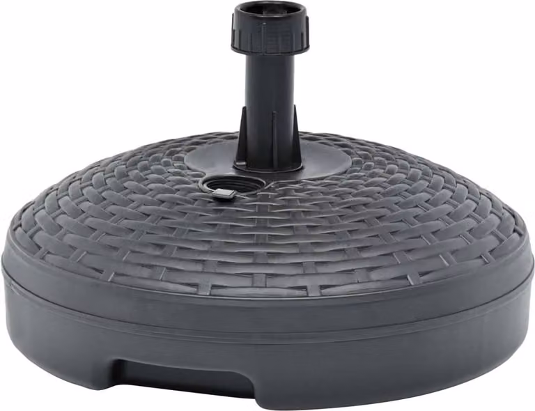 The Living Store Supporto per ombrellone Sabbia/Acqua 20L Antracite Plastica Rattan