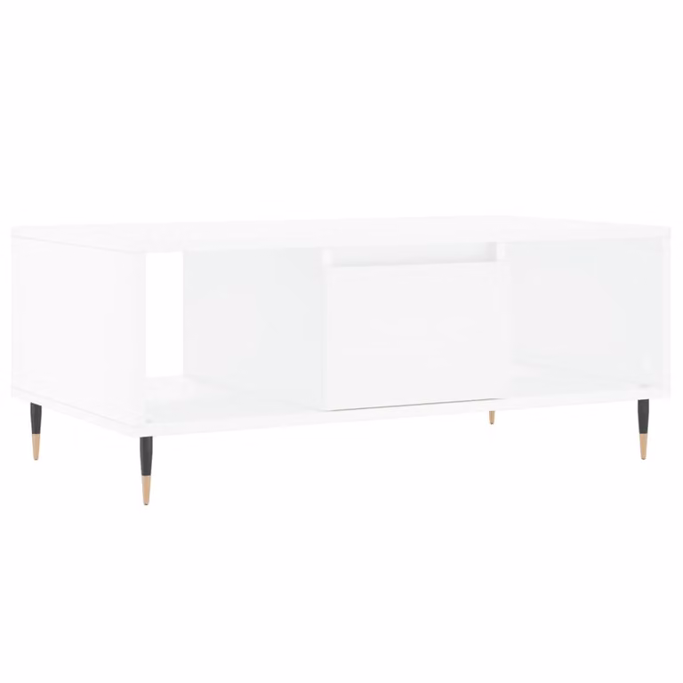 Tavolino da Salotto Bianco 90x50x36,5 cm in Legno Multistrato