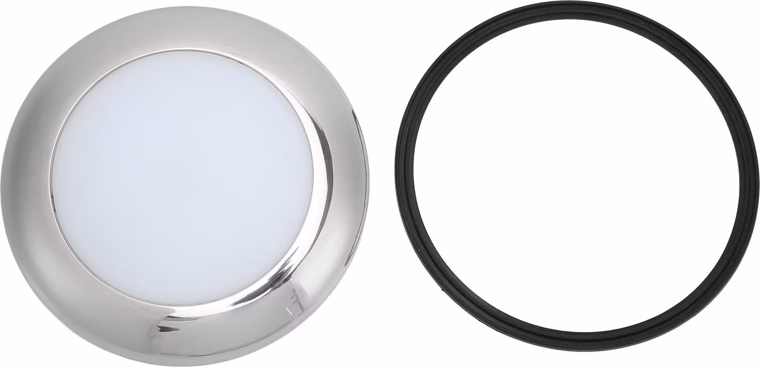 152 mm/6,0 pollici 12 V Luce a cupola a LED, ultrasottile, impermeabile IP66, montaggio a superficie per imbarcazioni, yacht, camper e caravan
