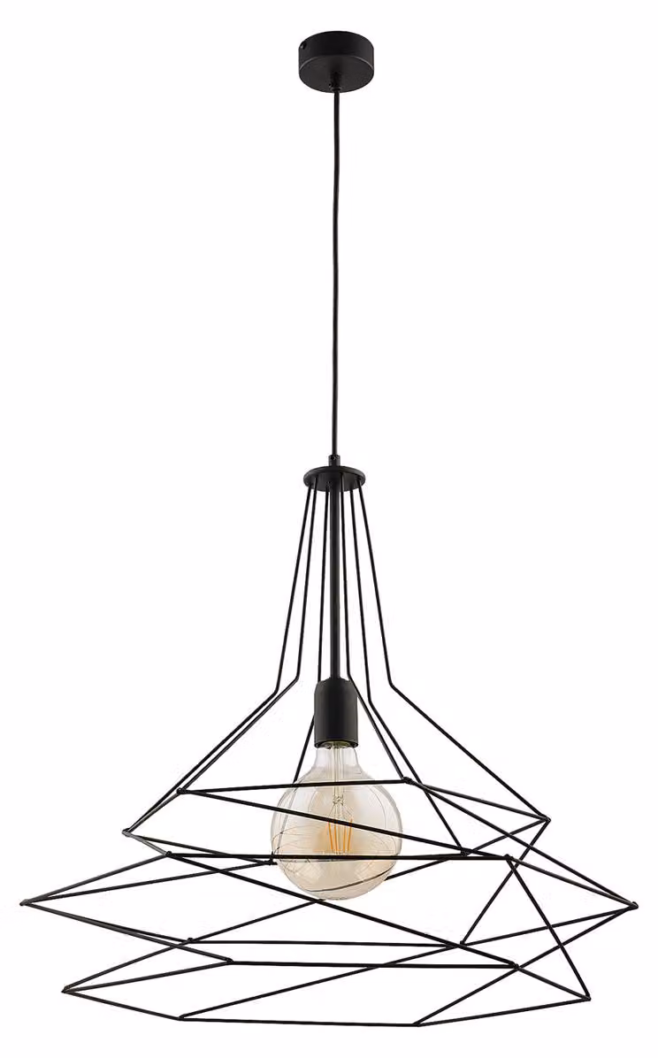 Lampada a sospensione ORO nera 1xE27x40W in metallo, dimensioni: 90x56x56 cm, IP20, Jupiter
