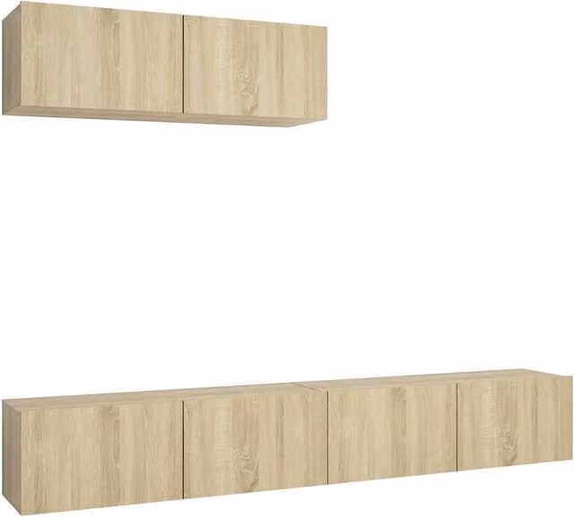 Mobili Porta TV 3 pz | Armadietto TV | Mobile Porta TV Rovere Sonoma in Legno Multistrato