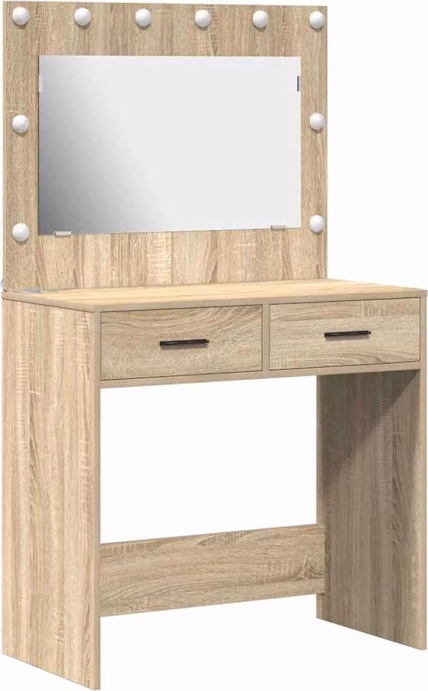 Tavolo da Trucco con cassetto Rovere Sonoma 78,5 x 41 x 135 cm