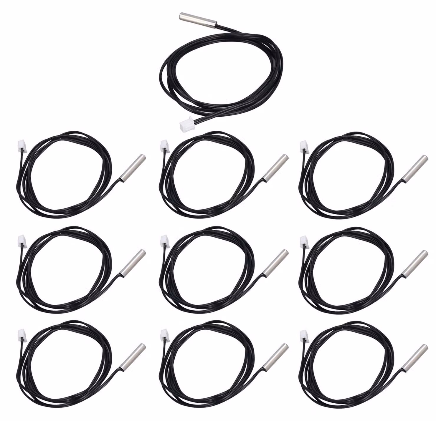 10 sensori di temperatura NTC, termistori, con testa cilindrica di dimensioni 5 x 25 mm, per la misurazione di 5 K, modello B3470