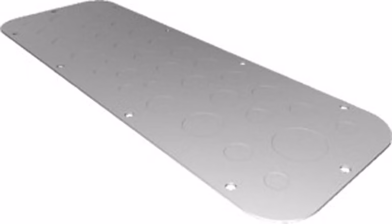 Rittal Metall-Flanschplatte mit metrischer Vorprägung, für