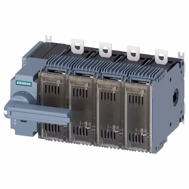 Interruttore sezionatore Siemens con fusibile da 125 A, serie 2, a 4 poli per fusibile NH misura 000 3KF24122LF11
