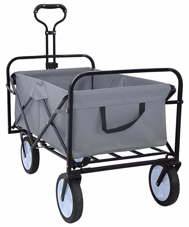 Carrello a Mano Pieghevole Grigio 94 x 53 x 99 cm