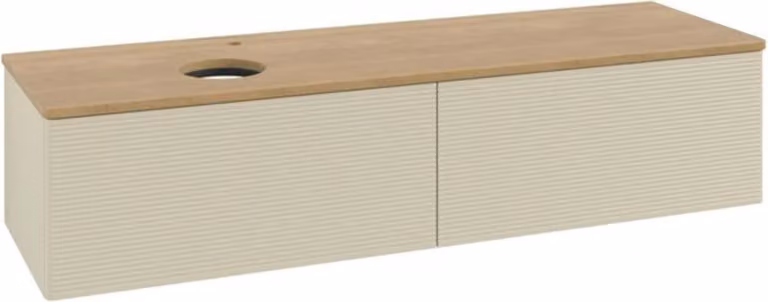 V&B Mobiletto con struttura frontale - illuminazione Antao 160x50cm, HL, WBP hon. Oa, si Gr m Lac