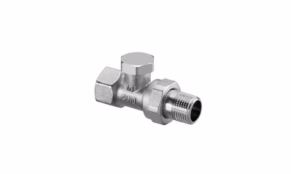 Oventrop Combi 2 attacco a vite per radiatore 1091161 3/8" DN 10, passaggio, ottone nichelato