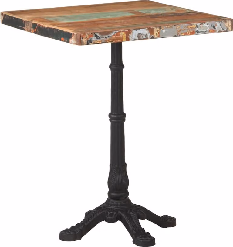 Tavolo da Bistrot 60x60x76 cm in Legno Massello di Recupero