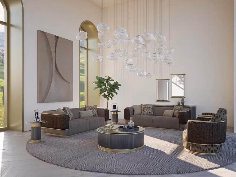 Sofagarnitur 4tlg Textil Sofa Dreisitzer Polster Sessel Zweisitzer Sofa