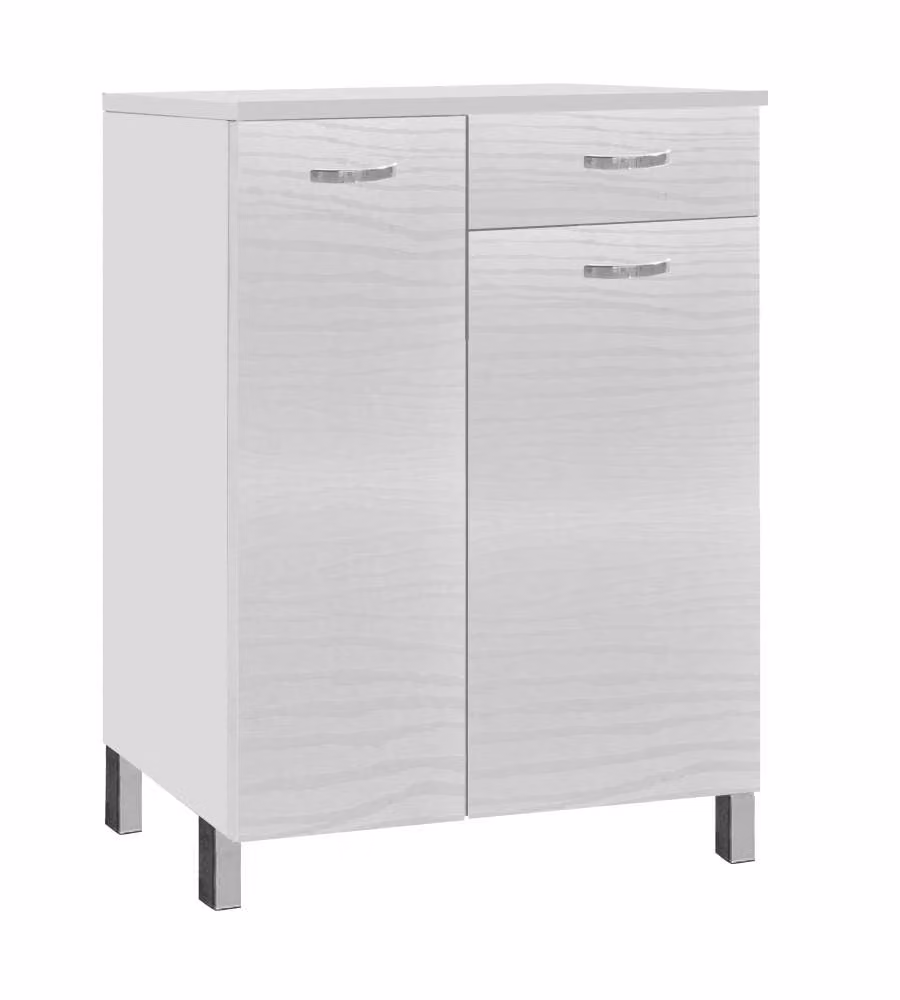 Savini Mobile da Bagno 2 Ante e Cassetto - Bianco Nordico - 60x34x83cm