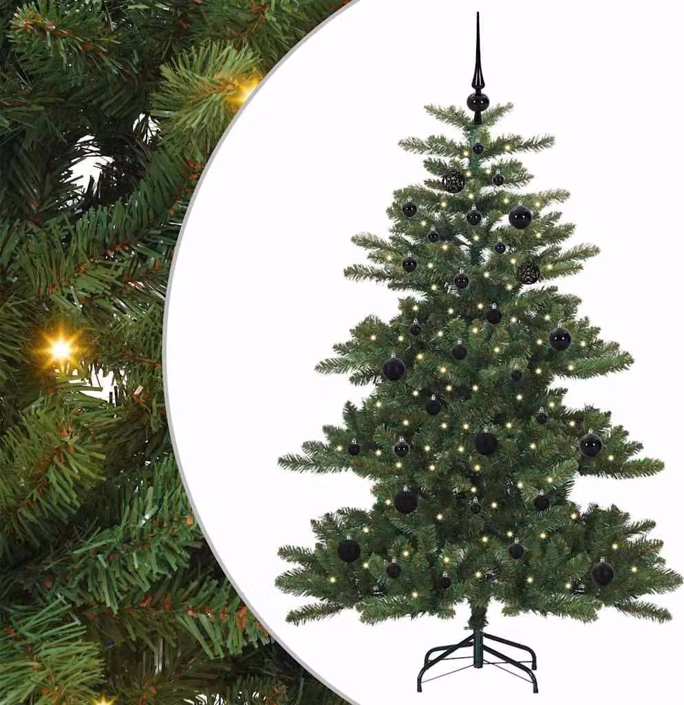 Albero di Natale Artificiale con Rami Pieghevoli Verde 150 cm