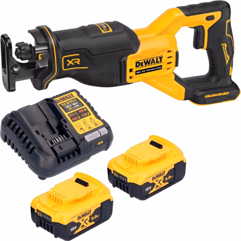 DeWalt DCS 382 P2 Seghetto alternativo a batteria 18 V Brushless + 2x batteria 5,0 Ah + caricabatteria