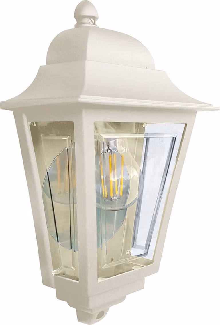 Applique da esterno in alluminio E27 IP44 crema rustico Lampada da esterno a parete