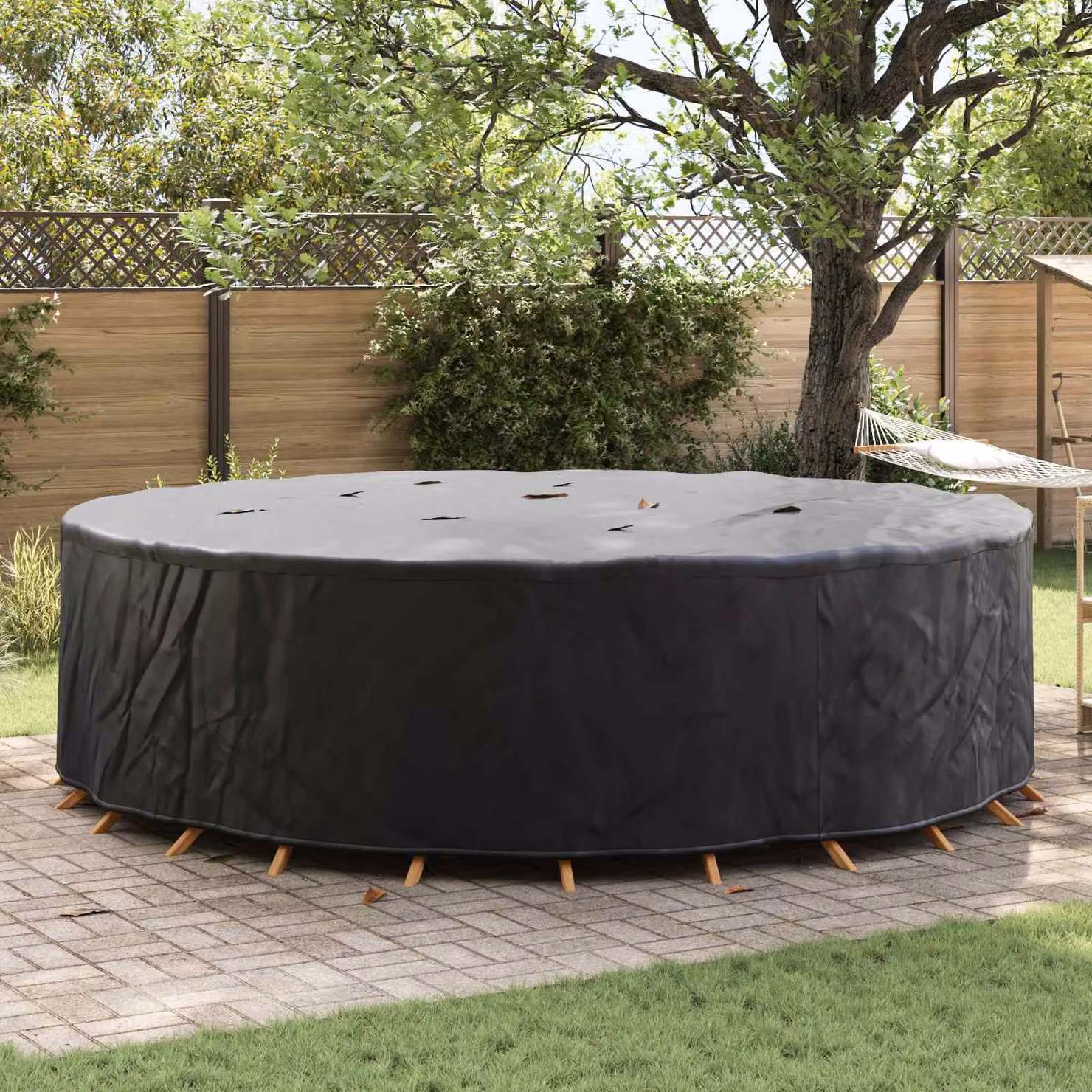 Copertura per mobili vidaXL in tessuto Oxford 600D nero L: 320 cm, P: 320 cm, H: 85 cm
