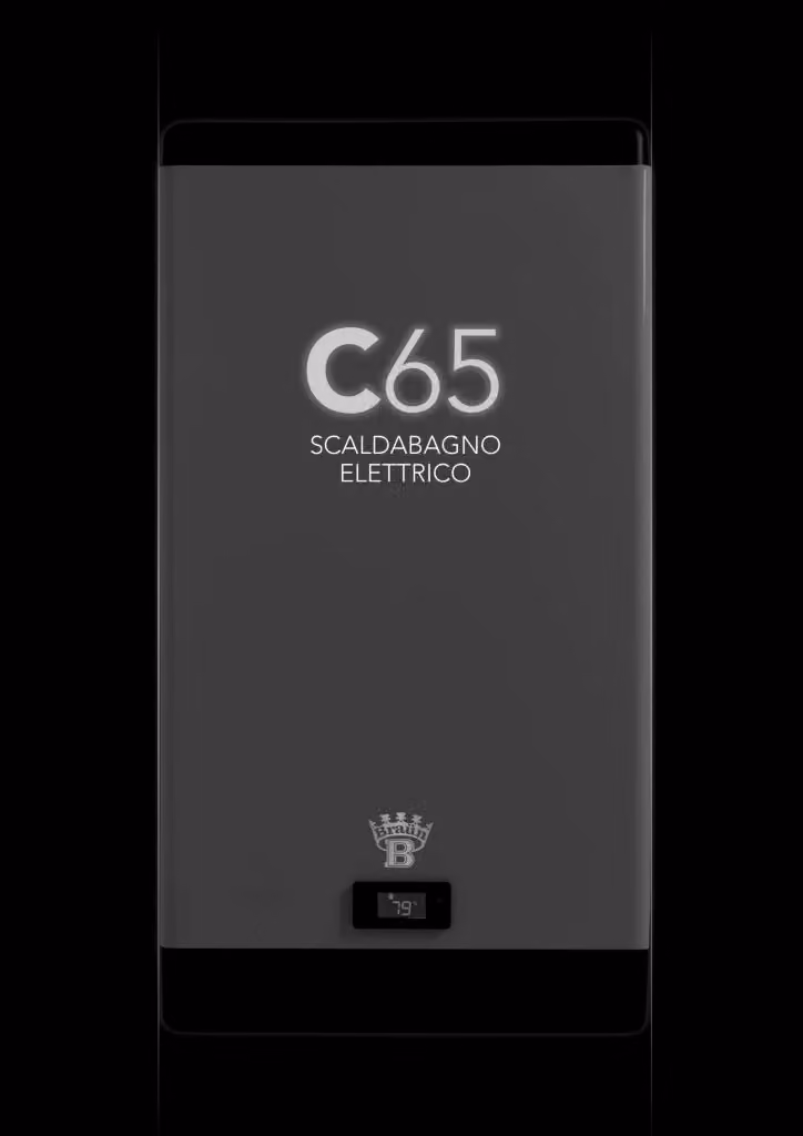 Scaldabagno Elettrico Bandini C65 a Doppia Caldaia con Installazione Verticale o Orizzontale, Colore Bianco, Capacità 65 l – 2