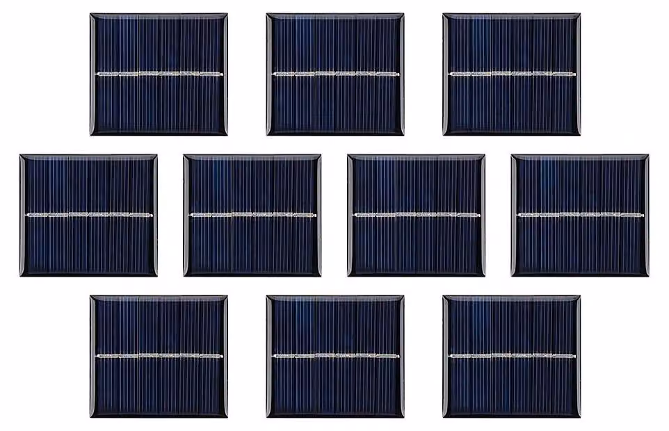 10 celle solari da 3V, 120mA, 60x55mm, per progetti fai-da-te, pannello fotovoltaico con base in resina epossidica