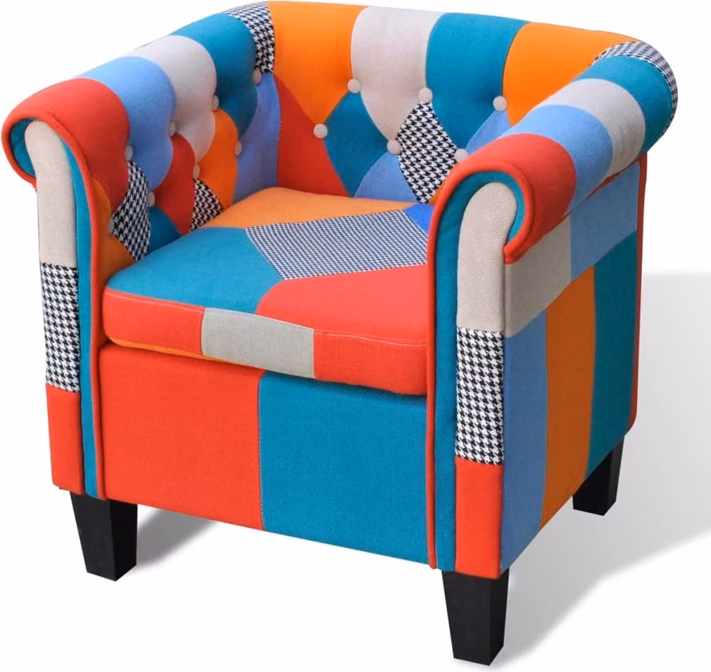 Poltrona The Living Store con tessuto design patchwork