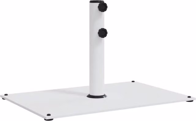 Base per ombrellone rettangolare in acciaio bianco DESIGN IN CFW2607638 per pali da 32/38/48 mm, peso 15 kg – 1