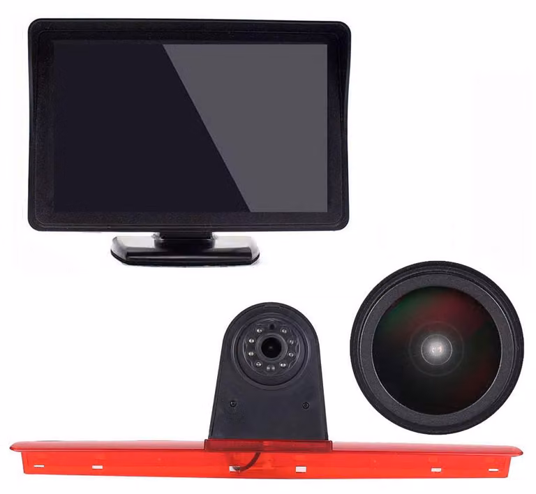 Telecamera per retromarcia Super HD, 1280x720 pixel - Monitor LCD da 4,3 pollici - Ampio angolo di visione di 170 gradi - Impermeabile - Adatta per VW T5 Transporter, Multivan, Caravelle