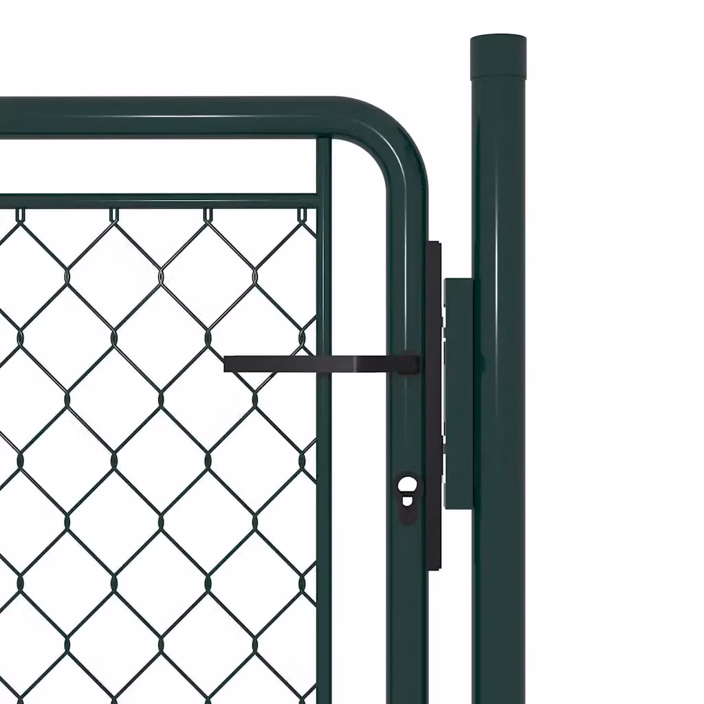 Cancello singolo da giardino vidaXL in acciaio con rete metallica verde L: 100 cm, H: 75 cm – 2