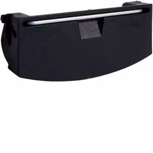 Hager, coperchio a battente per uscita cavi, modello R12, colore nero, codice KLAR129005