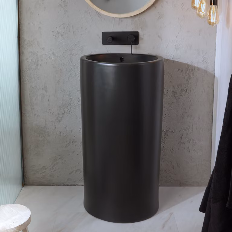 Lavabo Freestanding - Grafite - 460mm x 445mm (Senza Fori per la Rubinetteria) - Elements