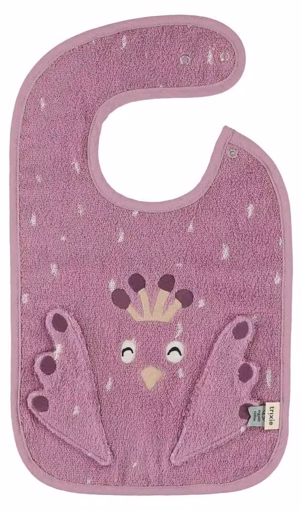 Bavaglini Trixie Baby Mrs. Peacock - allegri bavaglini per bambini