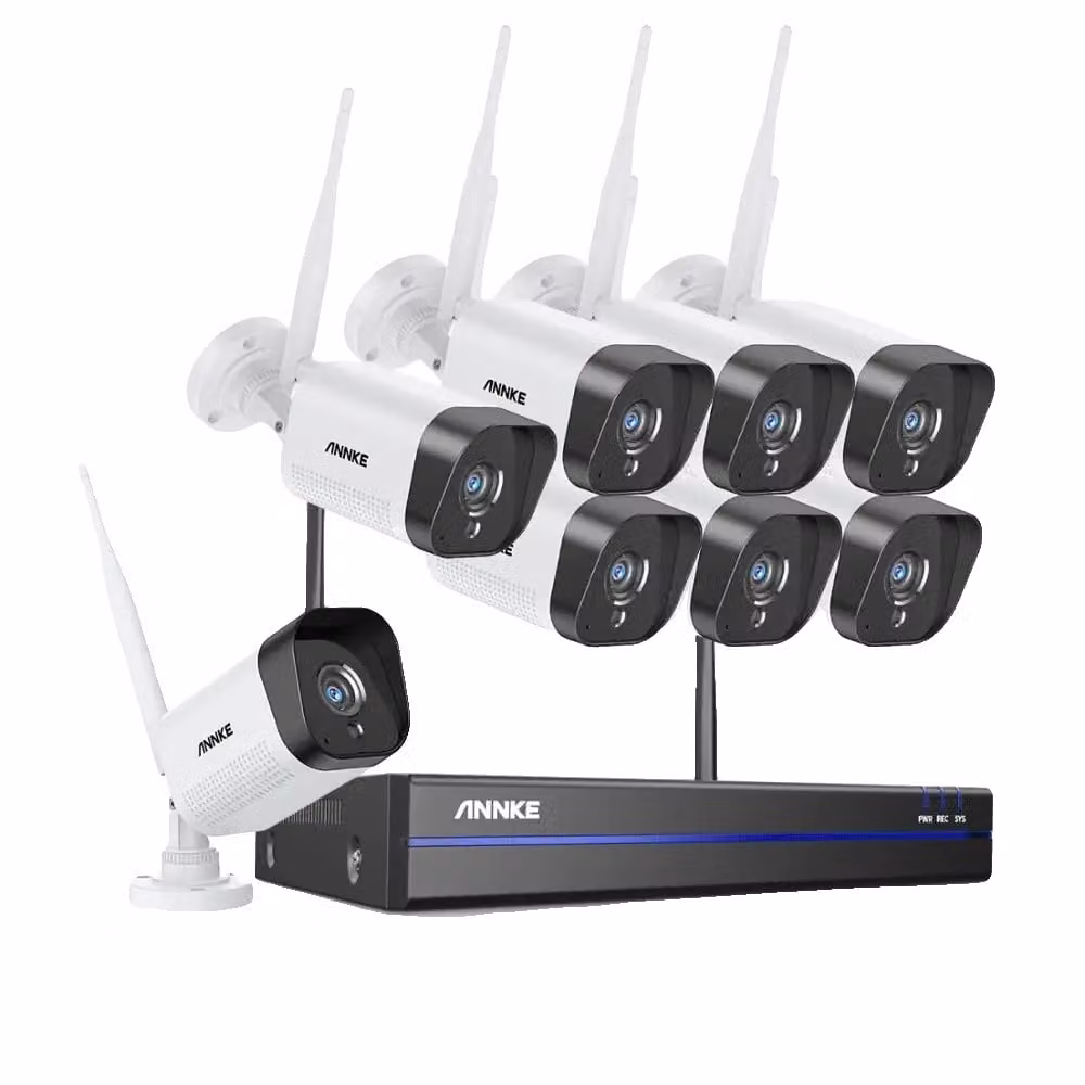 Sistema di videosorveglianza WiFi, risoluzione 3MP, registrazione fino a 5MP, 8PCS telecamere, Nessuno