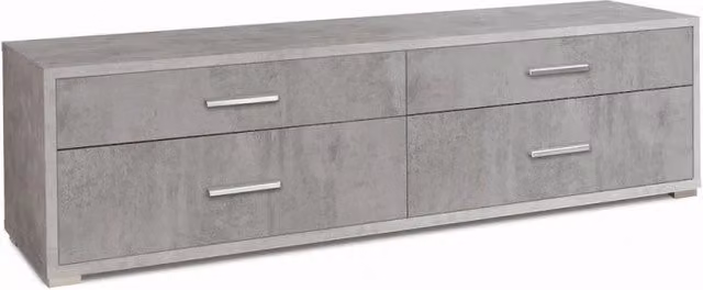 Mobile 4 Cassetti Kit Cemento cm 179x47x50h - Sarmog