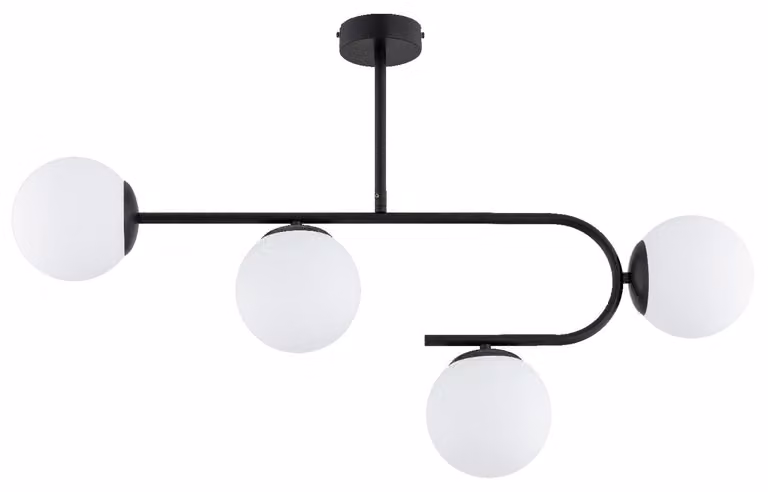 Lampada a sospensione STELLAR bianco e nero 4xE14x10W in metallo, dimensioni: 56x87x15 cm, IP20, Alfa