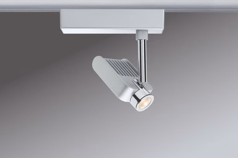 Paulmann Sistema a binari URail Light&Easy, faretti Vision, 1x10W, finitura cromo opaco/cromo, 230V, metallo