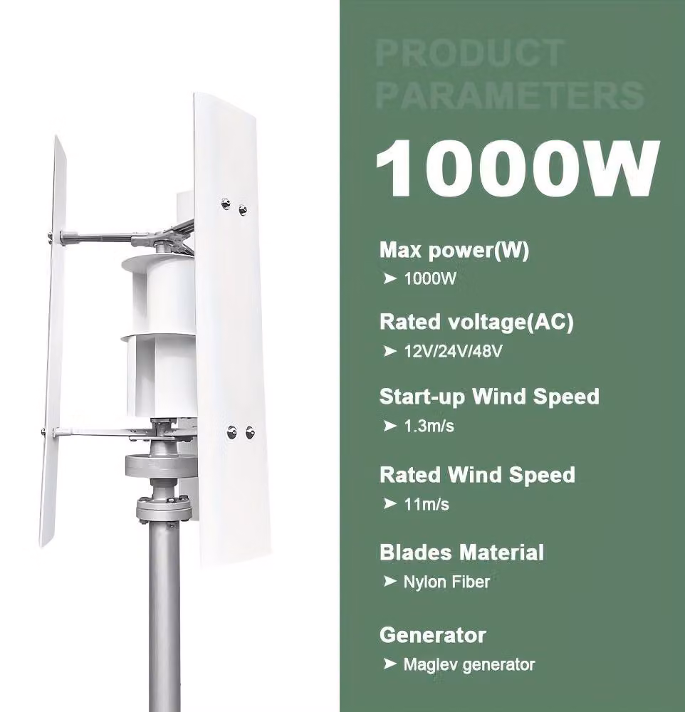 Turbina eolica - Mini generatore eolico - Generatore di energia sostenibile - Mulino a vento - Energia off-grid